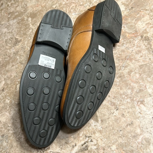 Clark’s WHIDDON PLAIN, men shoes, Oxford,leather,dark tan ,8W,comfort, office - Picture 11 of 15